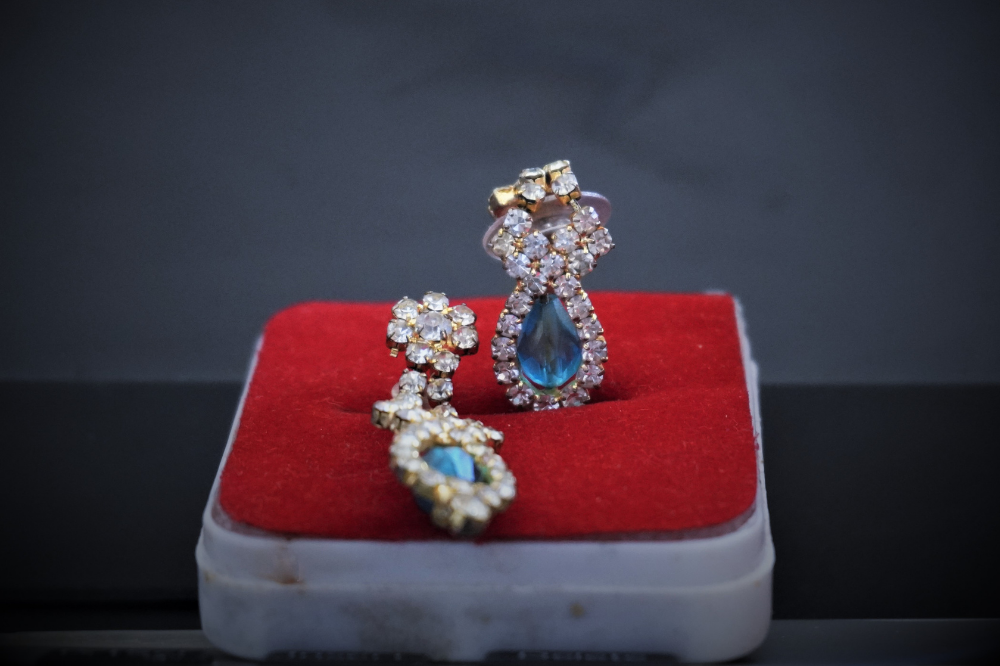 Blue gemstone earrings